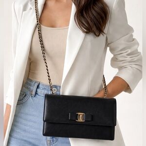 Ferragamo Ginny Vara Bow Crossbody Bag